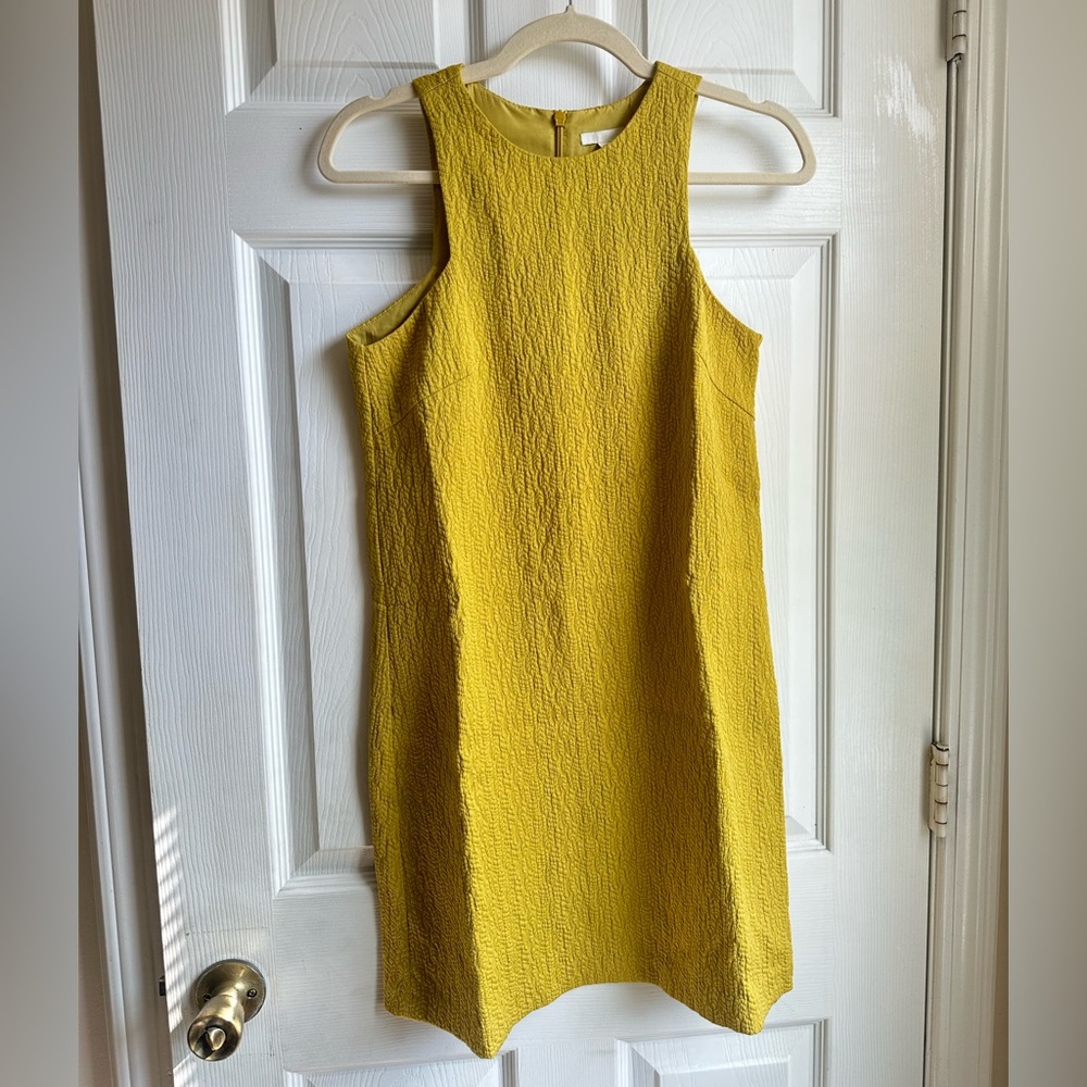 H&M Chartreuse Sleeveless Shift Dress